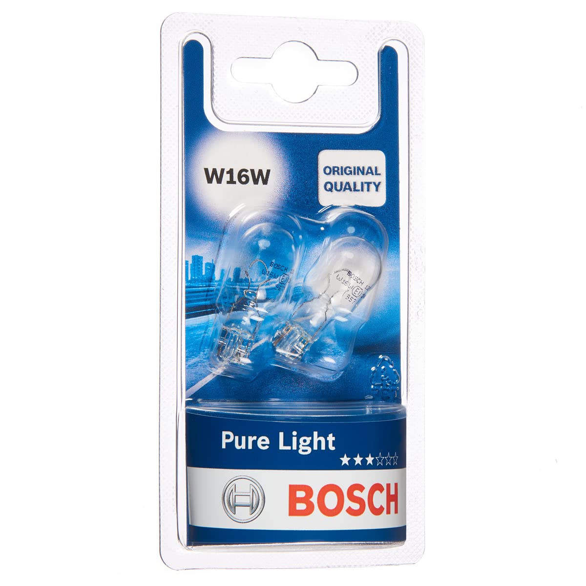 Bosch W16W (955) Pure Light Halogen Headlight Bulbs, 12 V 16 W | Original Qualit