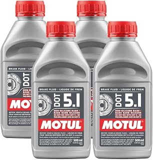 Motul (4 Pack) 100950 100% Synthetic Brake Dot 5.1 Brake Fluid 1/2 Liter or 500 ml