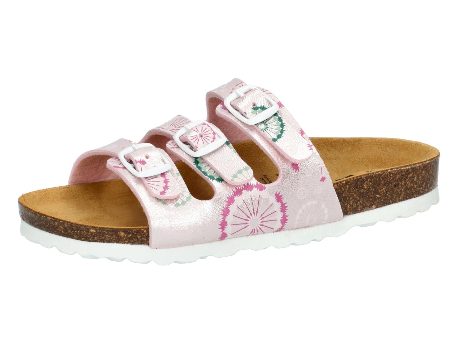 Lico Bioline Flower Kids, Zuecos Niñas, Rosa Blanco, 26 EU