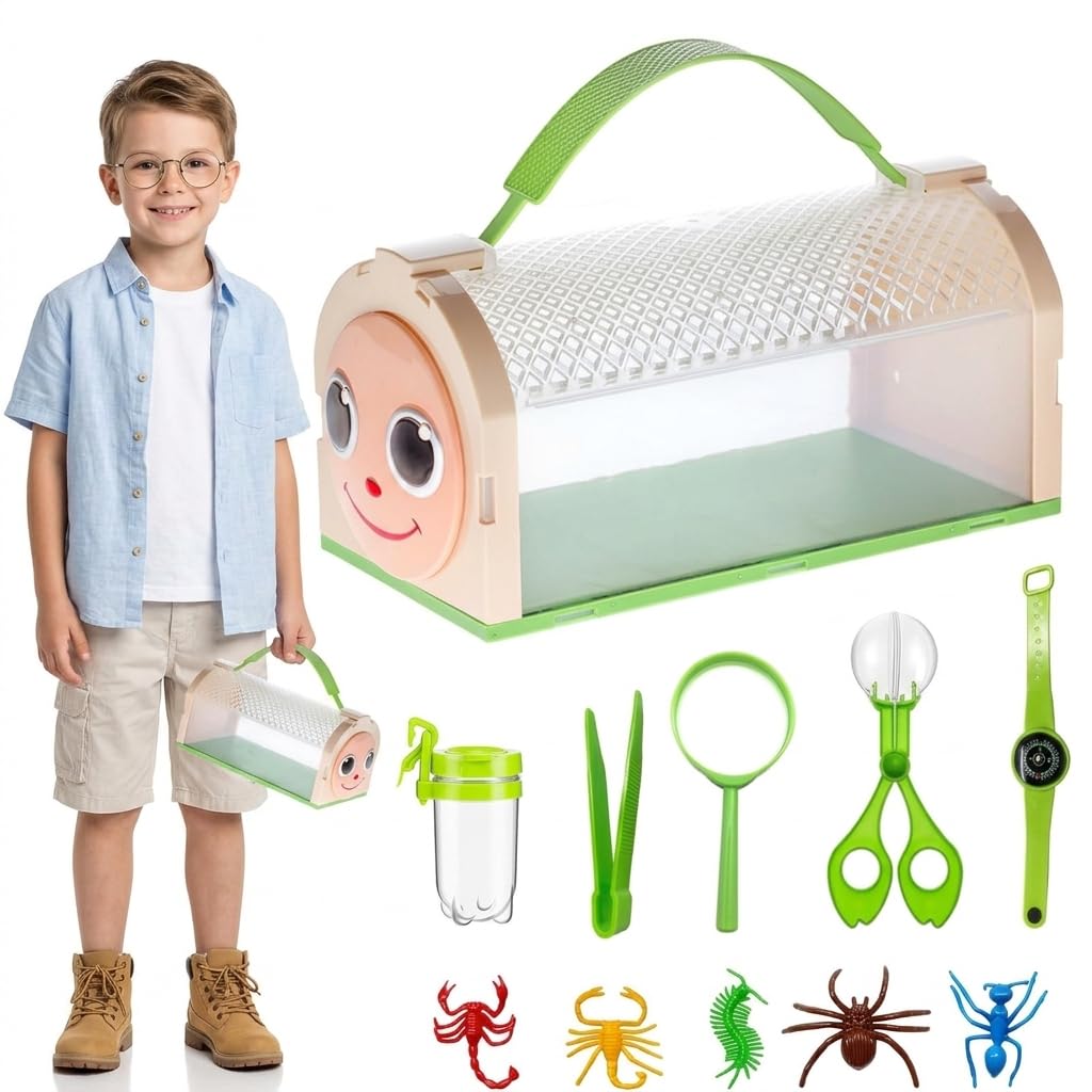 Minxchen Bug Catcher for Kids Bug Catching Kit,Critter Habitat Box Insect Collec