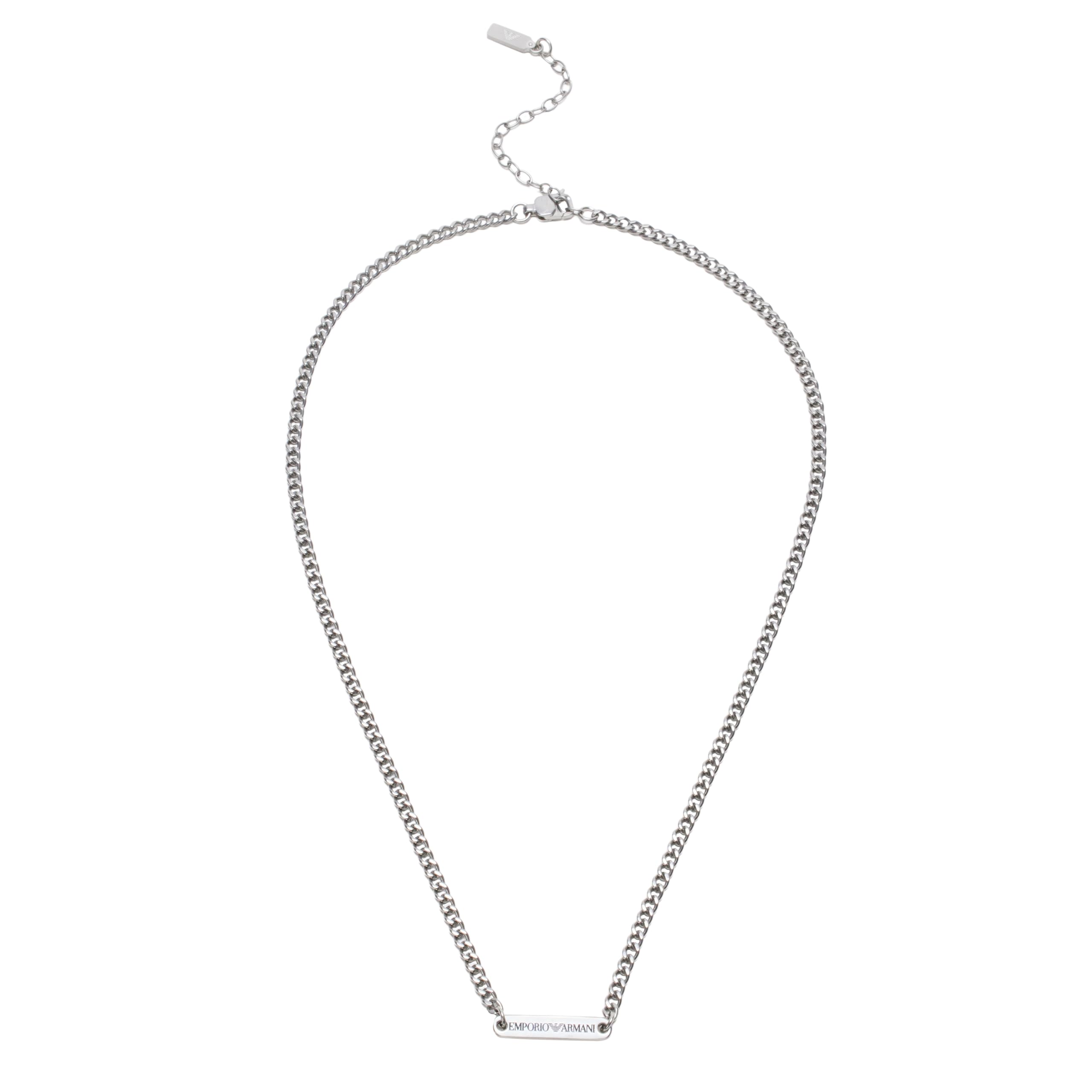 Emporio Armani Herren-Edelstahl mit Karabinerverschluss Anhänger-Halskette