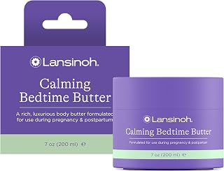 Lansinoh Magnesium Bedtime Butter for Pregnancy, Body Lotion for Moms, 7 oz | Calming Magnesium Lotion with Shea &amp; Cocoa Butter, Moisturizing Pregnancy Skin Care for Bedtime Relaxation &amp; Soothing Massage