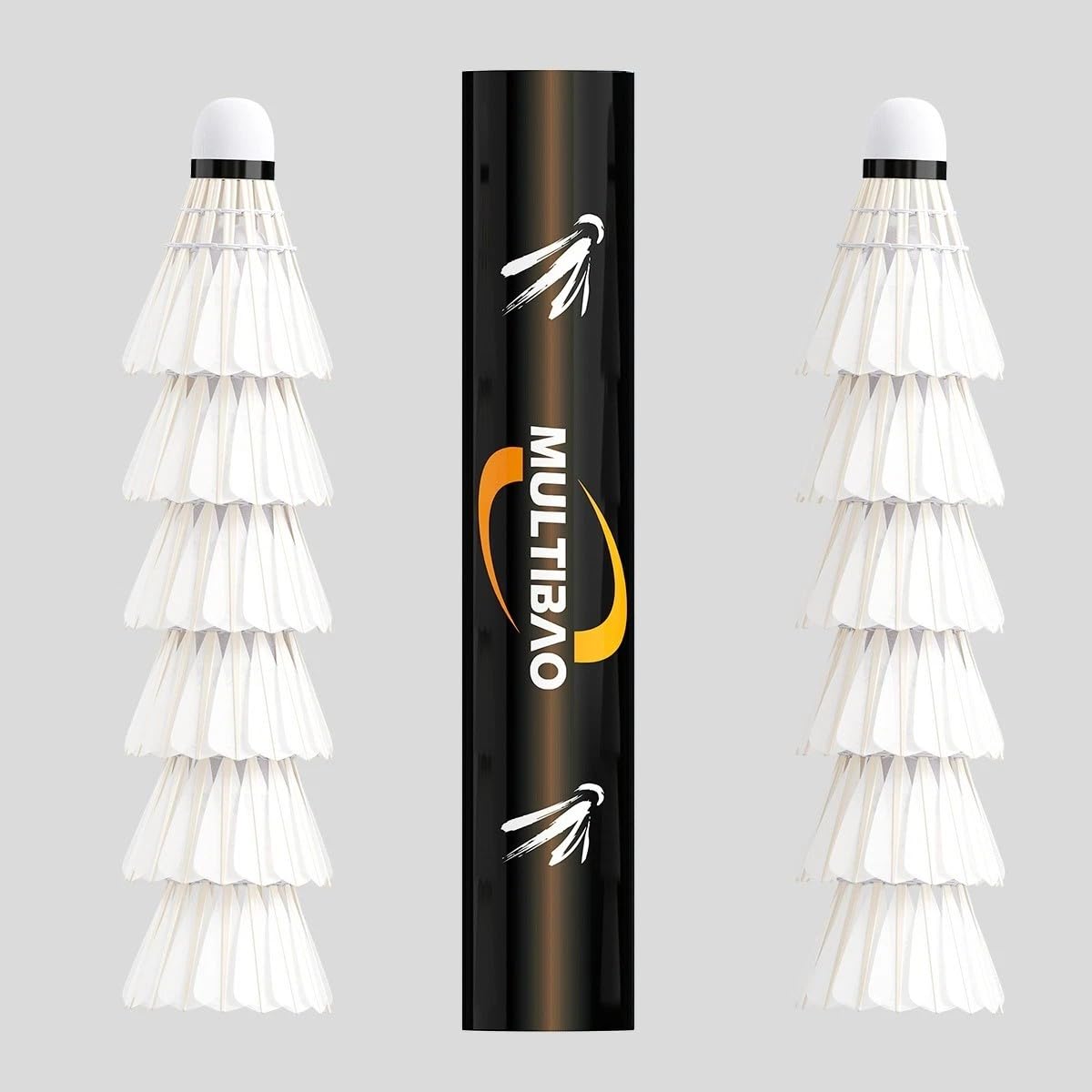 Multibao 12-Pack Professional Badminton Shuttlecocks Duck Feather With Great Dur
