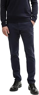 Tom Tailor Men's Slim Fit Stretch Chino Trousers with Belt 1037653