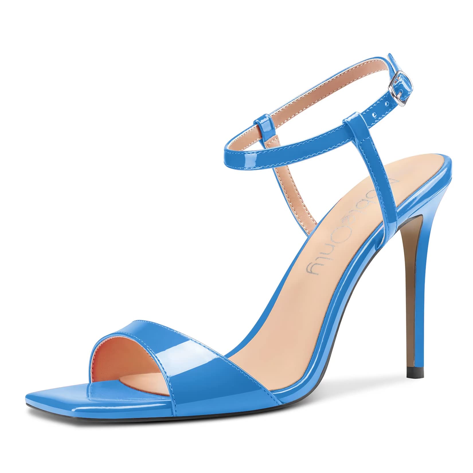 NobleOnly Women's High Heel High Heel Open Toe Sandals Strap Ankle Slingback Wed
