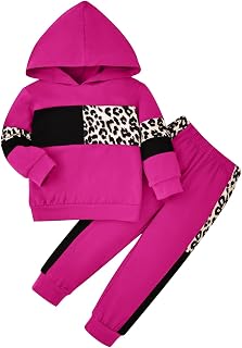 Girls Clothes Toddler Fall Outfits Long Sleeve Hoodie Sweatshirt Tops + Sweatpants 2 Pieces 2-7 Years Old