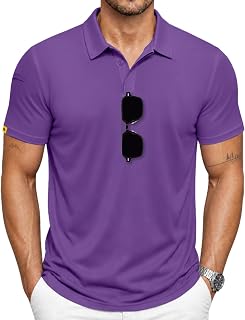SCODI Mens Polo Shirts Short Sleeve Athletic Casual Golf Collared T-Shirt