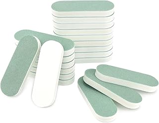 LEEFONE 20 PCS 2.4" x 0.78" Rectangle Plastic Silver Polishing Stick Double-Sided Cleaning Buffing Bars for Jewelry