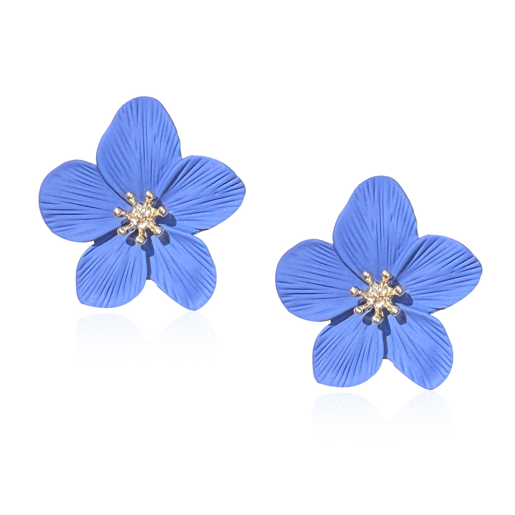 Boho Flower Handmade Chunky Floral Statement Drop Earrings for Women Summer Beac