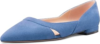 Castamere Women's Low Heel Pointed Toe Slip-on Pumps Wedding Classic 1cm Heels