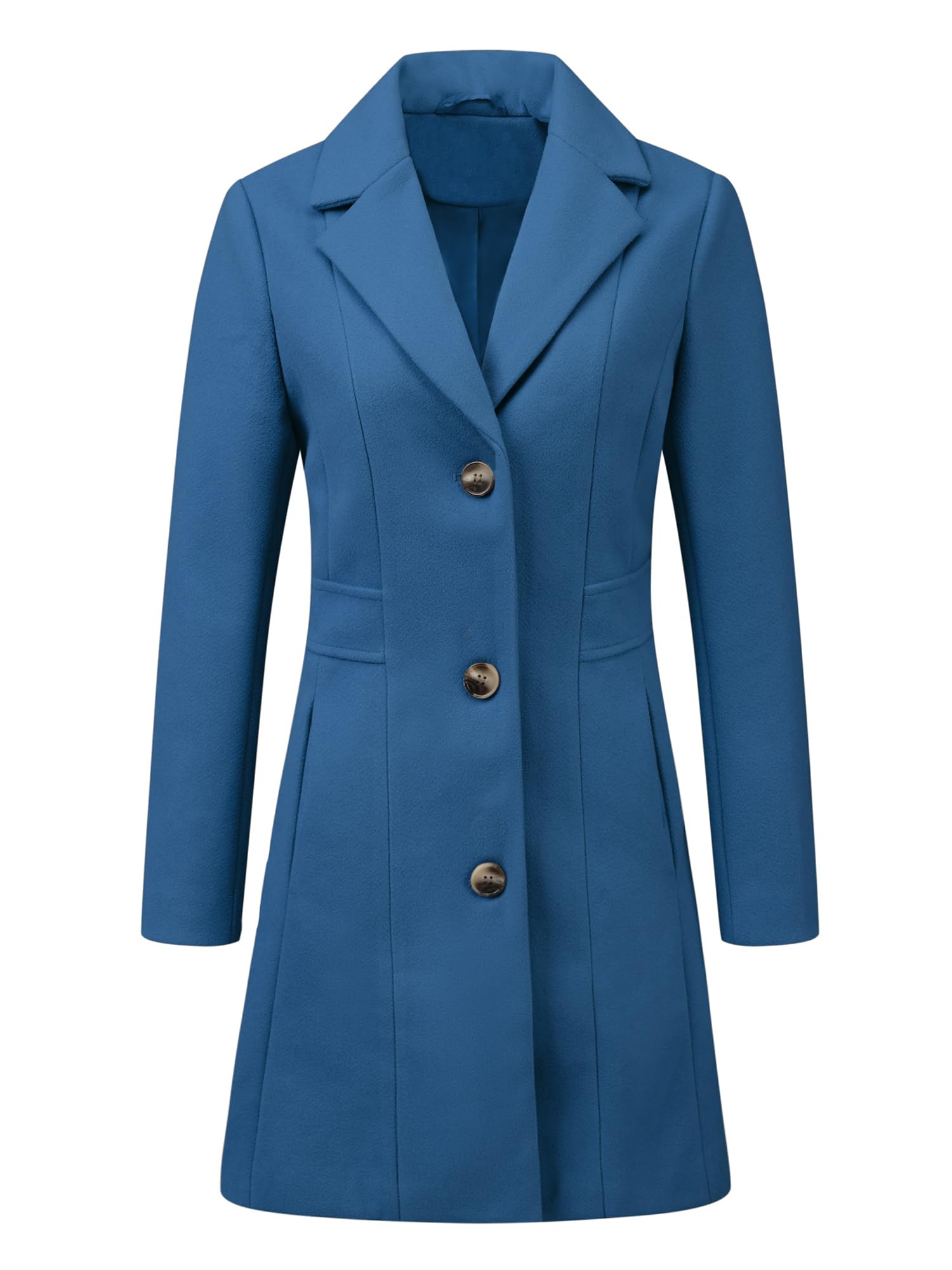 Allegra K Womens Winter Elegant Pea Coat 2026 Single Breasted Long Overcoat