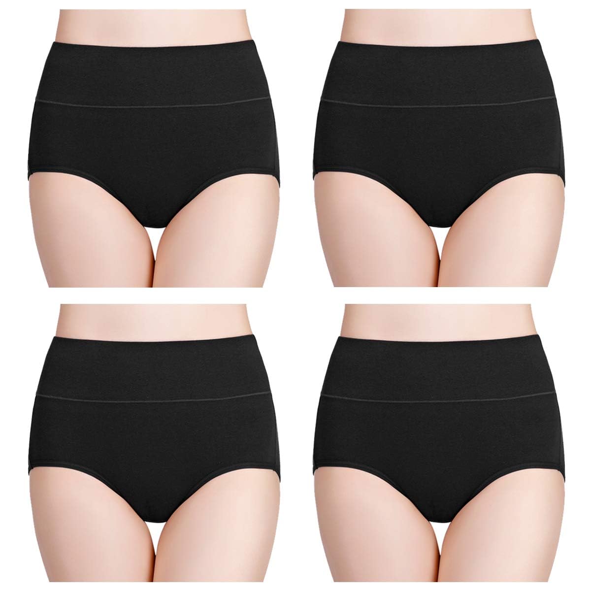 wirarpa Ladies Knickers Cotton Full Briefs High Waisted Underwear Panties for Wo