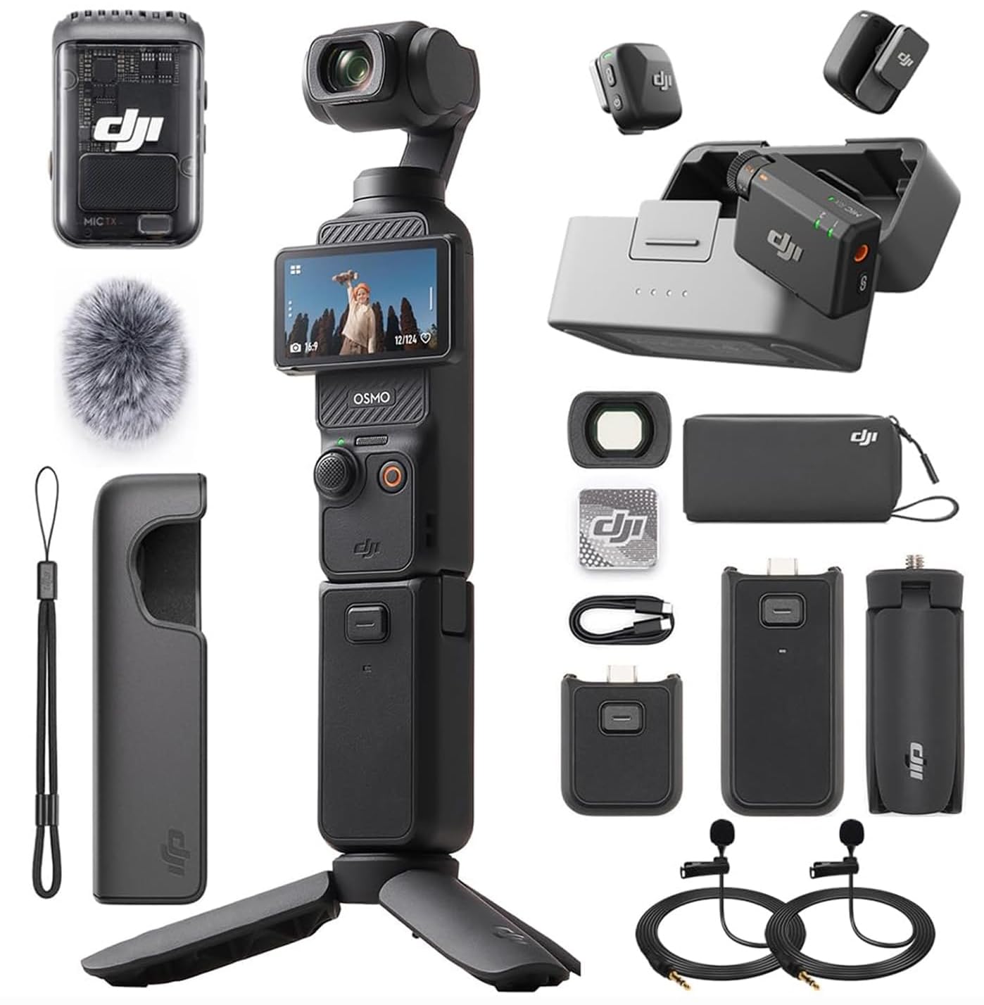DJI Osmo Pocket 3 Creator Combo 4K 120fps Handheld 3-Axis Gimbal Bundle Mic Mini