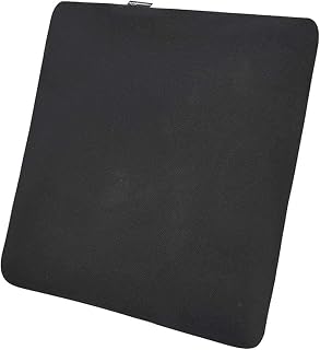 Amazon Basics Memory Foam Seat Cushion, Square Office Chair Cushion with Removable Cover, 37.6 x 38 x 3 cm, Black