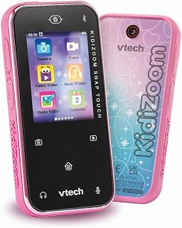 VTech KidiSnap Touch pink, English | Touchscreen device with apps, activities, Bluetooth messaging and dual 5 MP cameras. Ages 6+