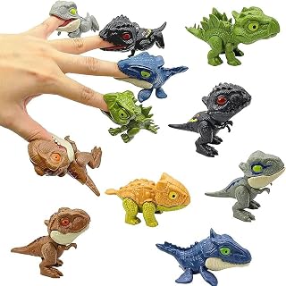 Winbar 6 PCS Biting Finger Dinosaurs Toy, Animal Hand Puppet Dino Toy Gifts | Mini Dinosaur Figures, Safe Material, Drop-resistant, Snap On" To Fingers, Bath Toys For Child, Fun Gift Toys For Toddler