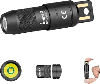 OLIGHT IMINI 2 Rechargeable EDC Keychain Mini Flashlight Black | 50LM and 21M Throw, Compact and Portable, Mini LED Keyring Lights, Built-in Battery, Ideal for Everyday Carry and Emergencies