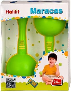 Halilit Maracas – Traditional Baby Rattle Musical Instruments for Toddlers 2+ | Easy-Grip Handles & Gentle Shaking Sound | Bright Colours for Sensory Play | Child-Safe & Durable | Colours May Vary