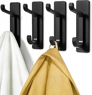 pickpiff Adhesive Hooks for Wall, Heavy Duty 6 kg, No Drilling, Waterproof | Metal Door Towel Hook No Rust Self Adhesive Hook Shower Hook No Drilling