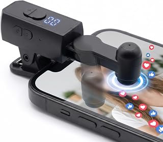 HalfofLife Wireless Rechargeable Auto Clicker for iPhone，Tapper for Tiktok Live, Screen Tapper, 107 Adjustable Speed, Auto Screen Tapper for Live Stream, Games, Repetitive Task, Purchases (Black)