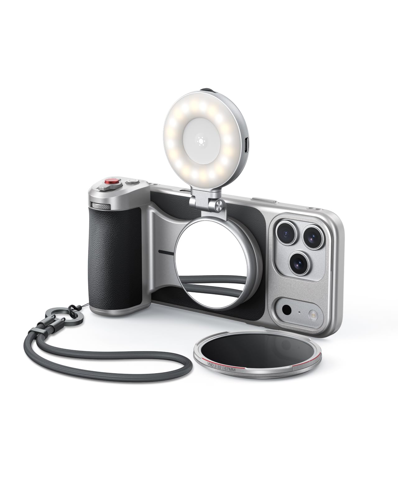 【Only for iPhone 17 Pro】 TELESIN Master Grip Kit, Magnetic Grip for iPhone 17 Pr