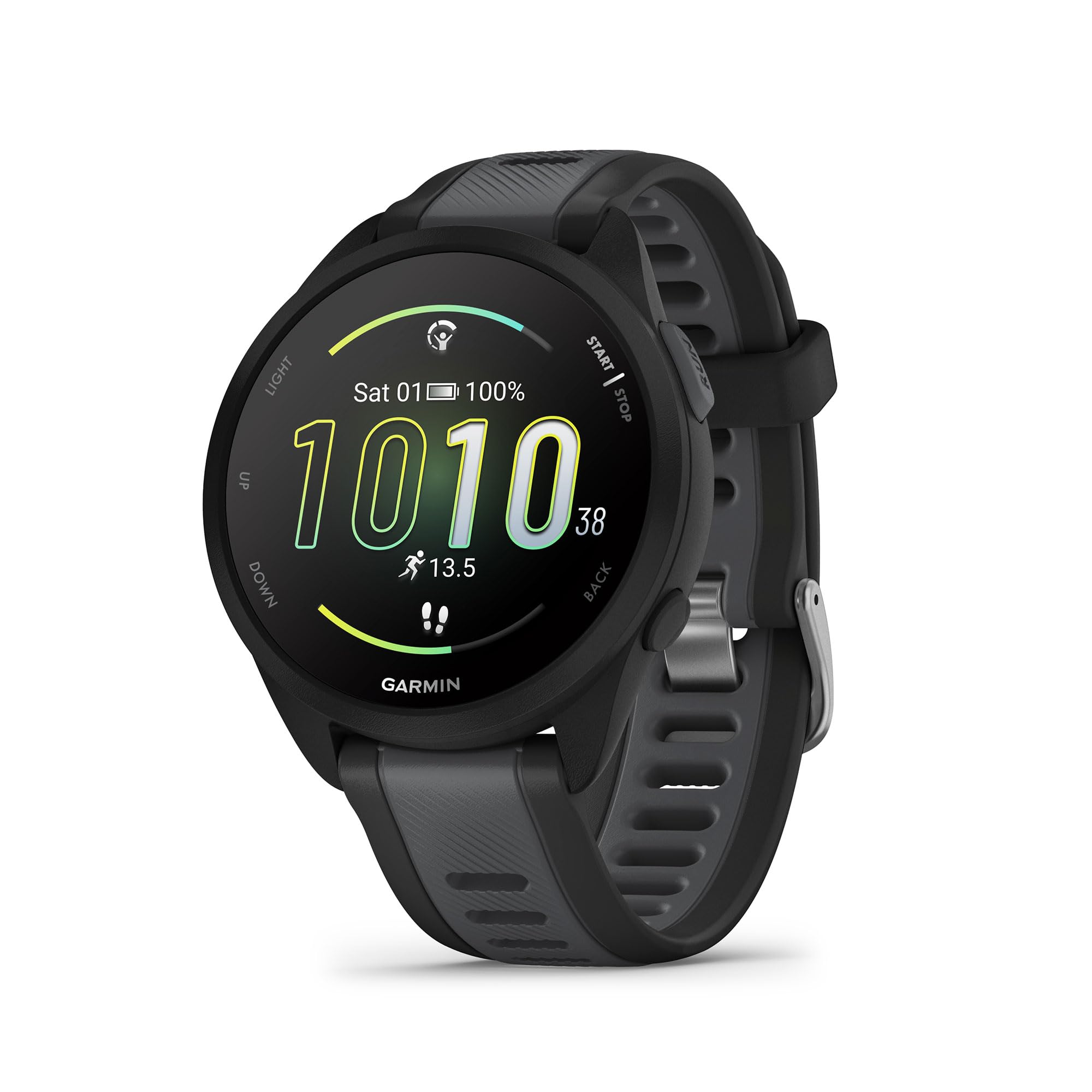 Garmin Forerunner® 165, Running Smartwatch, 43mm, Black | Essential Training & R