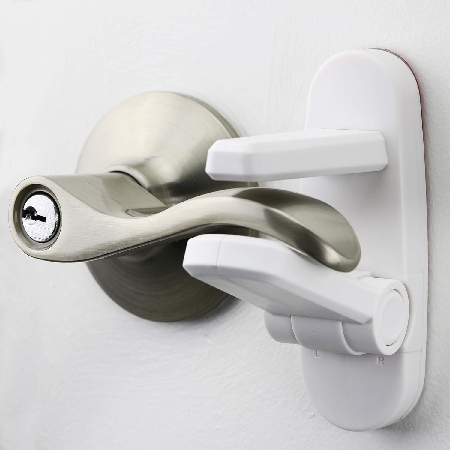 Door Lever Lock (2 Pack) – Prevents Toddlers from Opening Doors – Easy One-Hand 