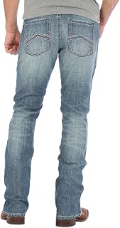Wrangler Mens 44 Slim Straight Light Wash Jeans