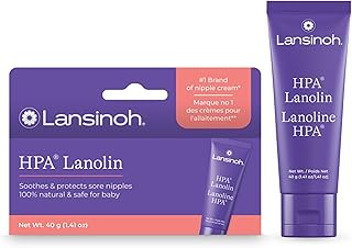 Lansinoh Lanolin Nipple Cream, 40 grams | 100% Natural Nipple Butter for Sore, Dry Nipples, Soothes and Protects Skin, Safe for Breastfeeding Baby and Mom