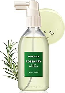 AROMATICA Rosemary Root Enhancer 100ml Net wt 3.3 fl oz. | Rosemary hair oil &amp; caffeine &amp; biotin, Korean hair care for hair thinning &amp; loss, free from silicone, paraben and sulfate