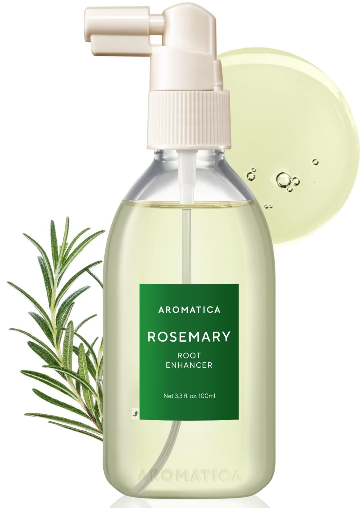 AROMATICA Rosemary Root Enhancer 100ml Net wt 3.3 fl oz. | Rosemary hair oil & c
