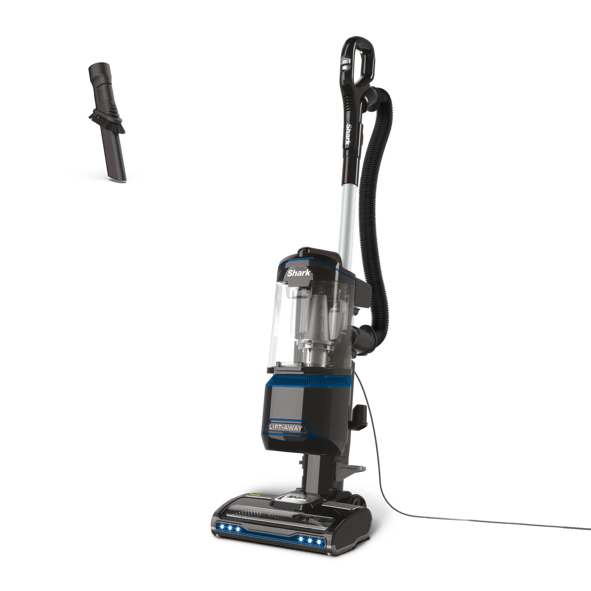 Shark Corded Upright Vacuum Cleaner 1.1L, Blue/Black, NV602UK | Lift-Away Techno