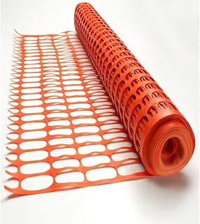 Smith & Barker Temporary Fencing Mesh Roll 1m High 130gsm Plastic Barrier Netting for Garden, Dog Fence & Building Sites – Orange or Green, 15m 25m 50m