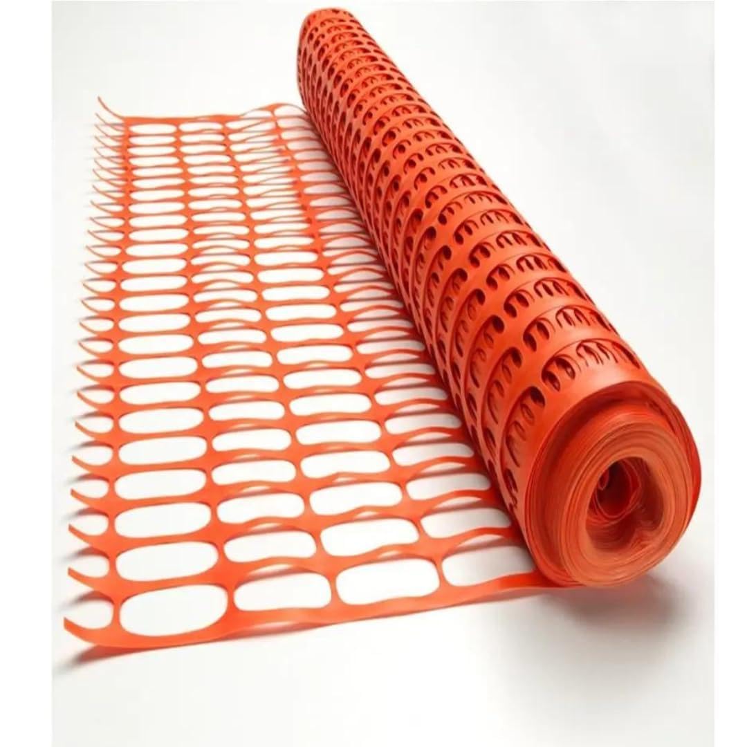 Smith & Barker Temporary Fencing Mesh Roll 1m High 130gsm Plastic Barrier Nettin
