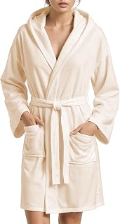 PETTI Artigiani Italiani Men's and Women's Microfibre Bathrobe with Hood, Pockets and Belt, Unisex Adult Lightweight Quick Drying Bathrobe for Gym, Pool, Sea, Travel and Spa