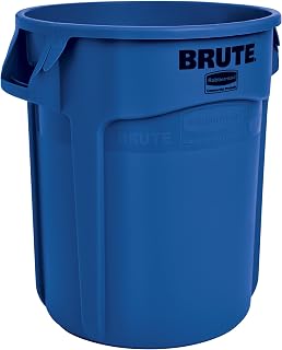 Rubbermaid Commercial Products Brute Behälter mit Luftkanälen | Robuster Mülleimer aus Kunststoff | 76 l, Blau