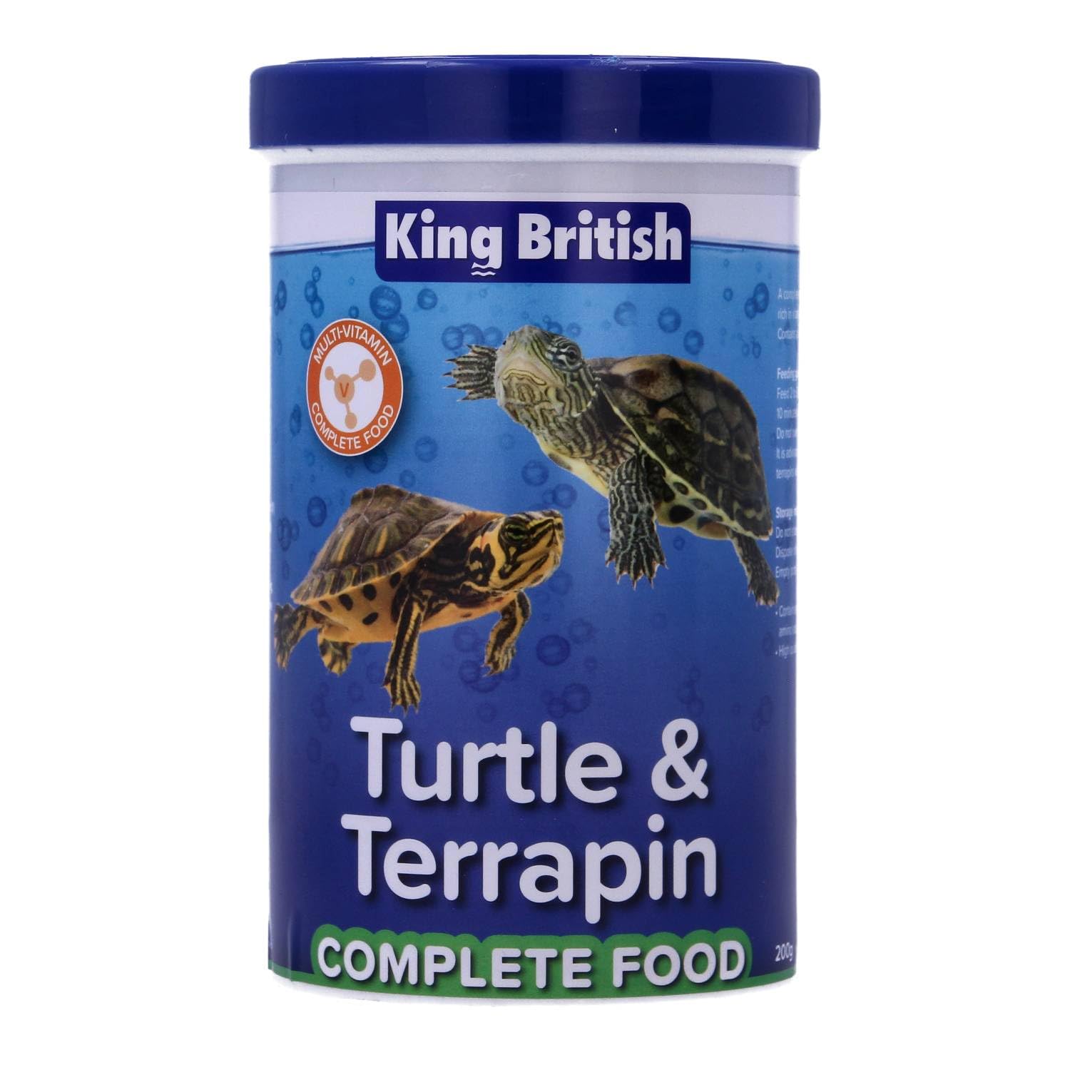 King British – Turtle & Terrapin Complete Food – 200g Tub – Rich in Vitamins & M