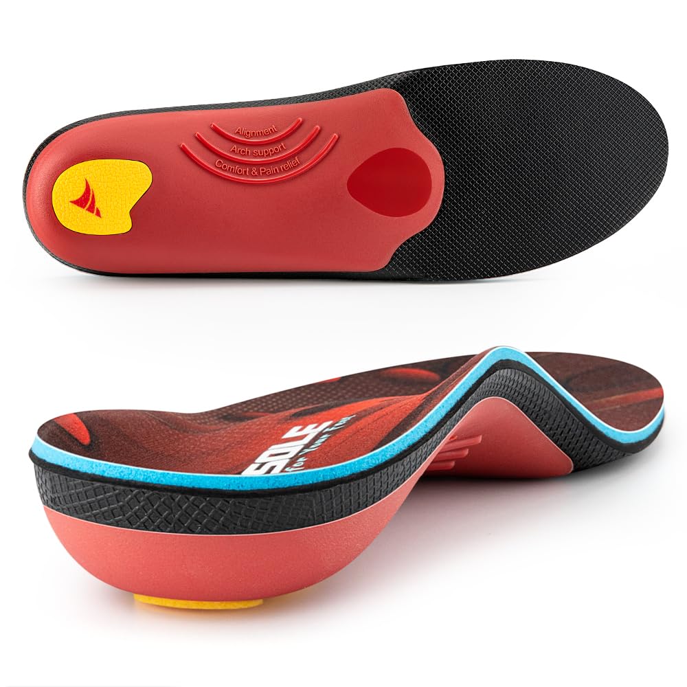 VALSOLE Orthopaedic Insoles Arch Support, Orthopaedic Insoles for Flat Feet, Spo