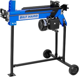 BILT HARD 6.5 Ton Electric Log Splitter with Stand, 15A 3400 RPM Motor | 20.5 in x 9.8 in Log Capacity, 1.75HP Hydraulic Ram, Full Beam Design, 5.7-in Wheel, Horizontal Orientation, 18 second Cycle