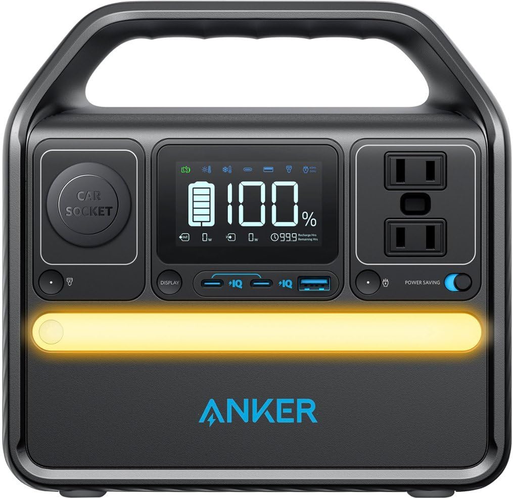 Anker 522 Portable Power Station, 299Wh Solar Generator (Solar Panel Optional), 