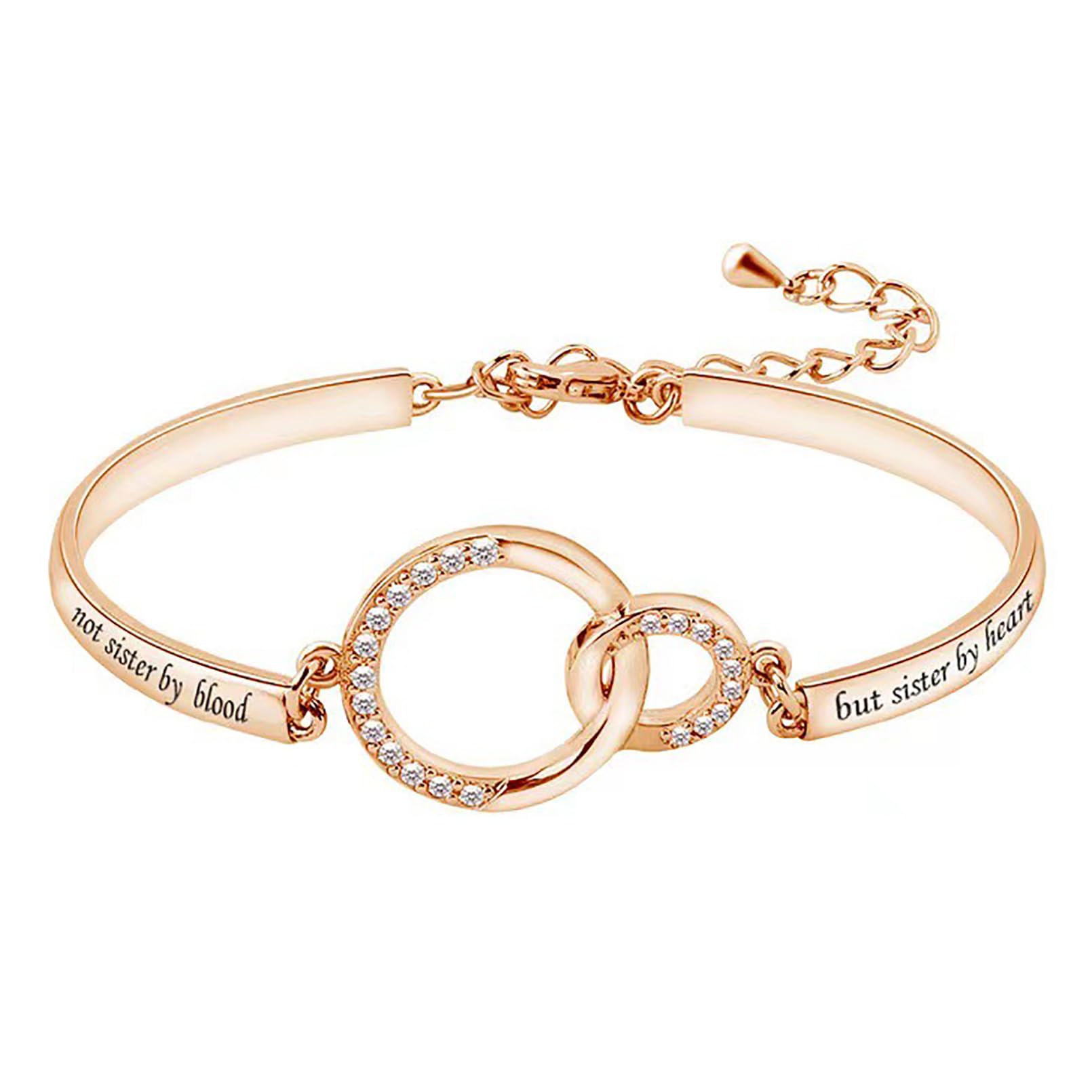 LSxAB Not Sister By Blood But Sister By Heart Cuff Bangle Bracelet for Best Frie