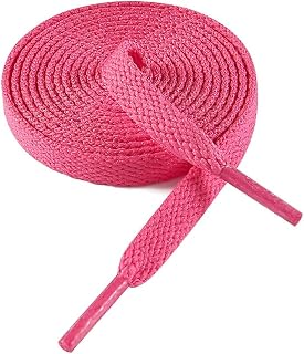 VSUDO Flat Shoelaces for Trainers, Flat Laces for Sneakers – Economical, 8 mm Wide, 29 Colours 14 Lengths to Choose, 1 Pair or 2 Pairs