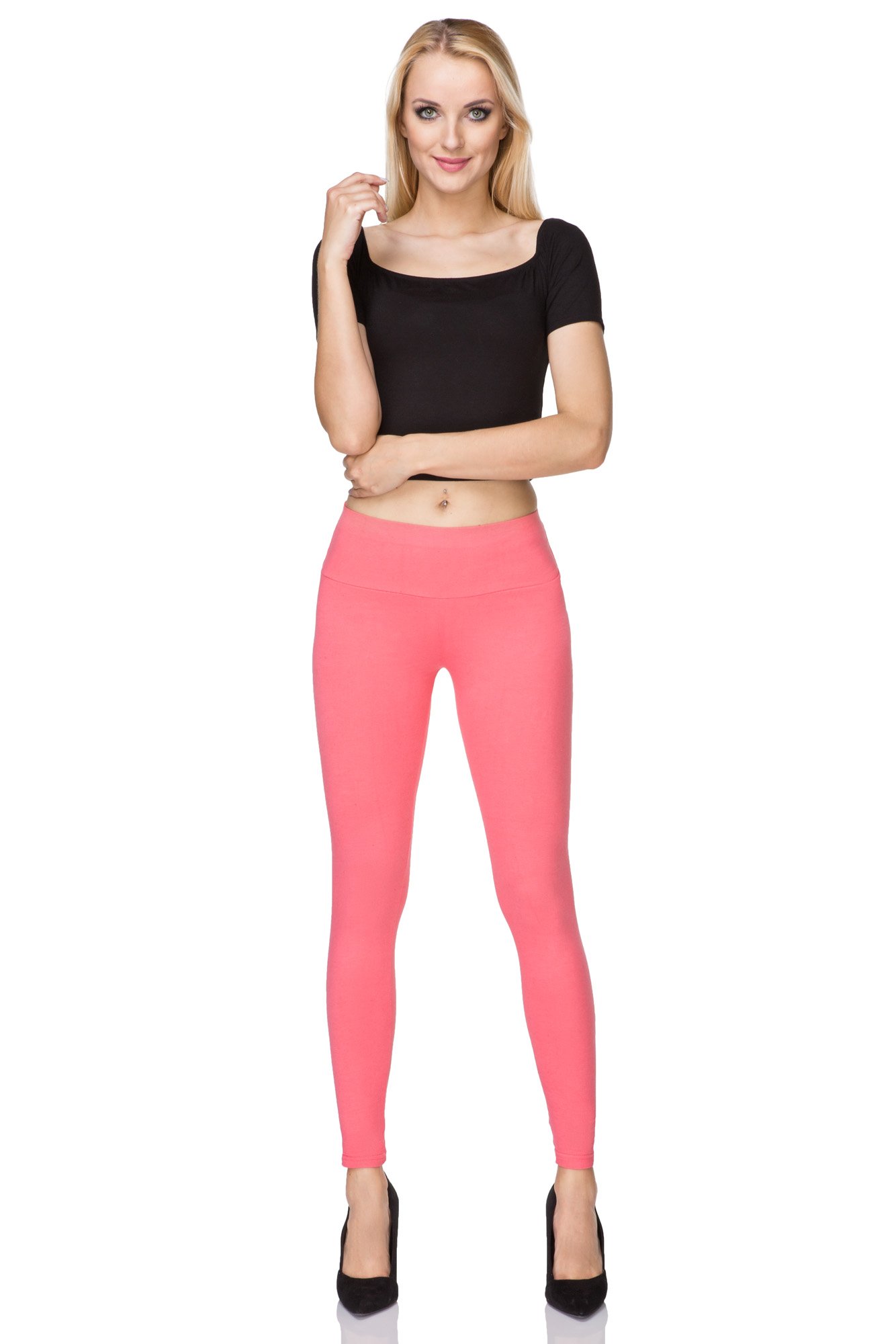 FUTURO FASHION - Women's Long Leggings - Soft Cotton - Plus Sizes