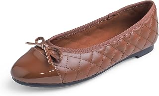 FEVERSOLE Women's Bow Tie Fashion Dress Slip On Shoes Round Toe Ballet Flat