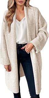 Saodimallsu Womens Long Cardigan Sweaters Chunky Open Front Oversized Slouchy Knit Fall Trendy Coatigan Jackets