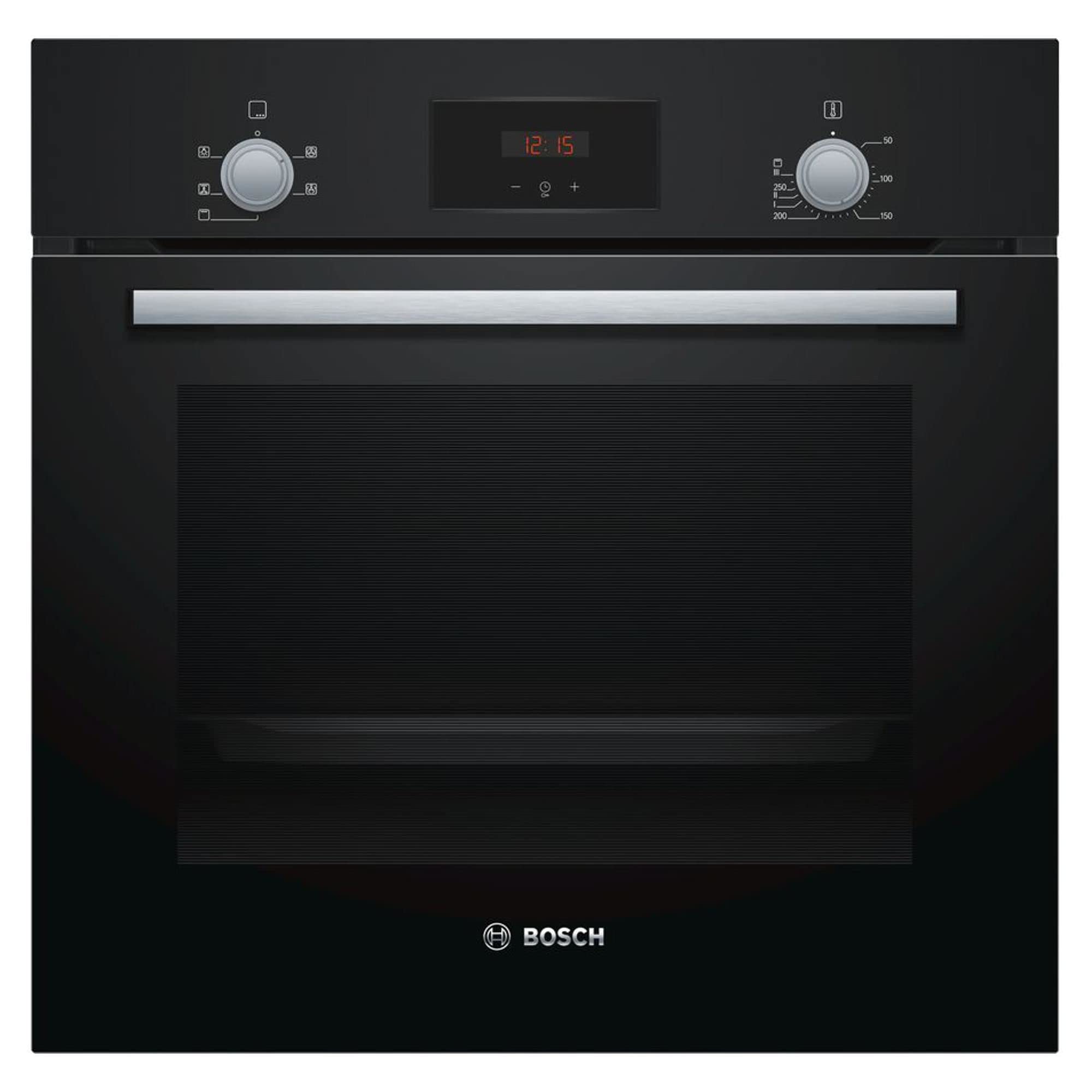 Bosch Series 2 HHF113BA0B Built-in Single Oven, A Rated, Stainless Steel | Black