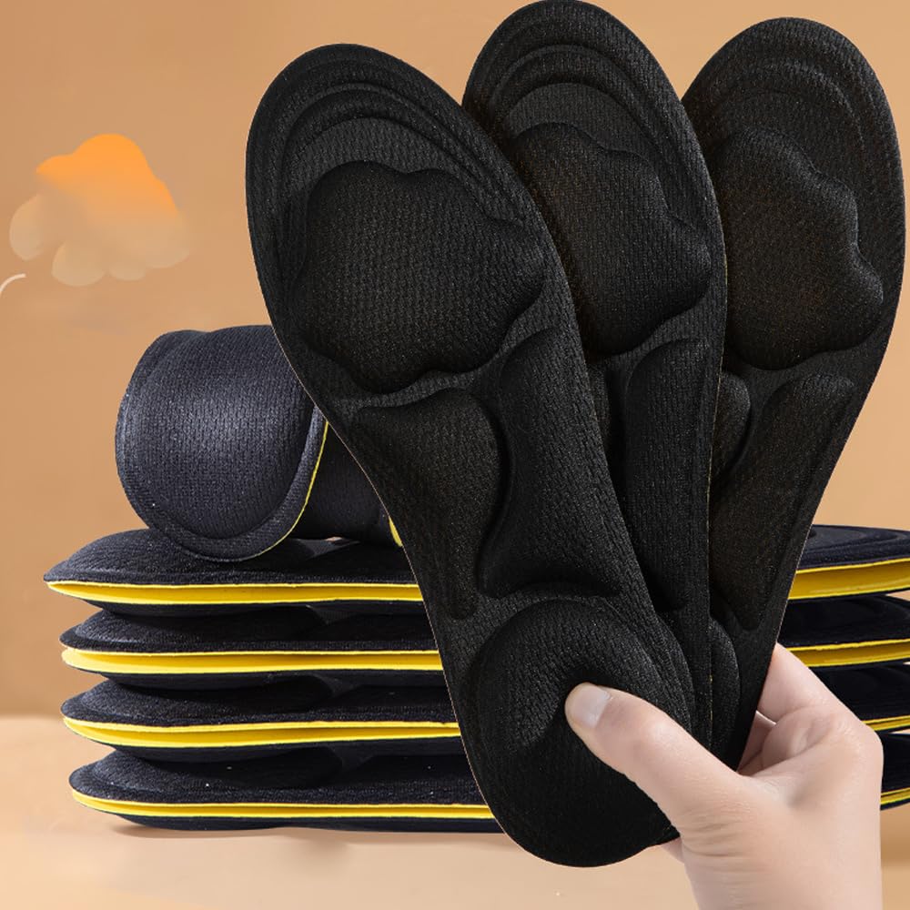 3 Pairs 5D Cloud Insoles Memory Foam Massage Shoe Pads Breathable Cushion Sport 