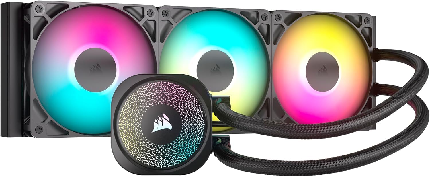 Corsair NAUTILUS 360 RS ARGB Liquid CPU Cooler – 360mm AIO – Low-Noise – Direct 