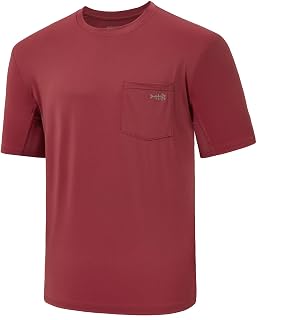 Bassdash Men's Short Sleeve Pocket T-Shirt UPF 50+ Performance UV Sun Protection Fishing Hiking Kayak Sports Shirts