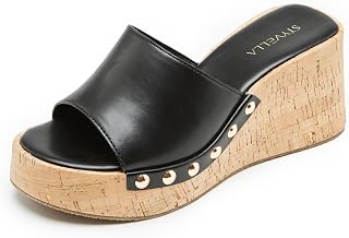 Women's Platform Wedge Sandals, Slip On Open Toe Slides